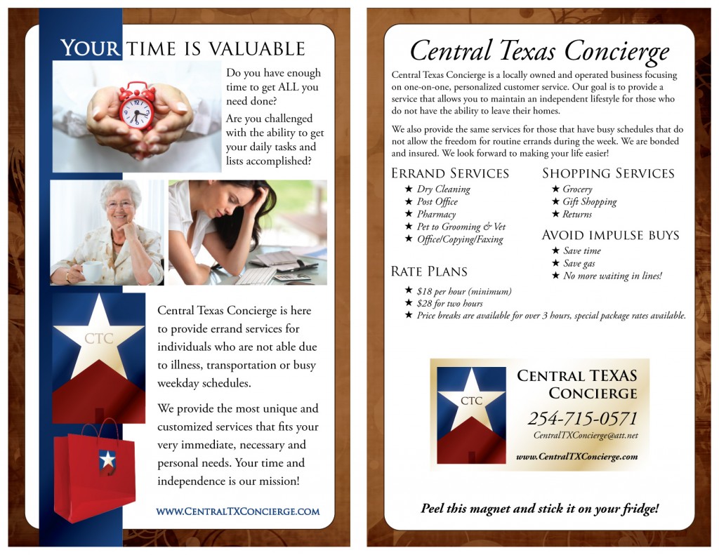 Small business cut sheet and portfolio