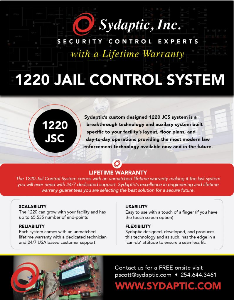 Jail and Security Controls with Sydaptic, Inc. cut sheet by Karen Oakley